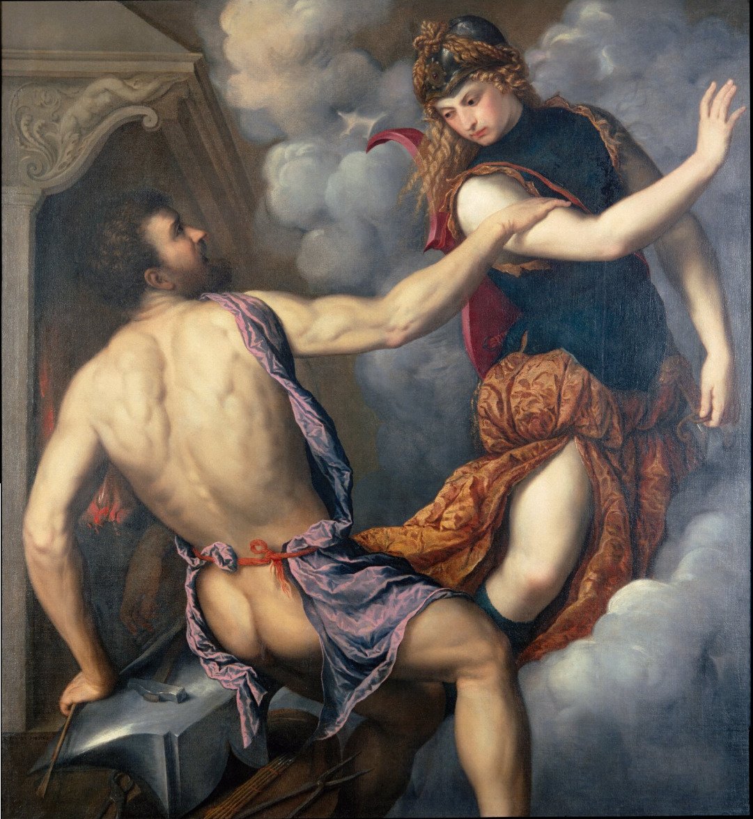 Atenea desprecia a Hefesto