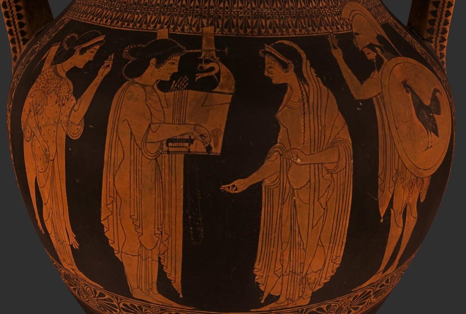 Ánfora - Apolo y Dioniso