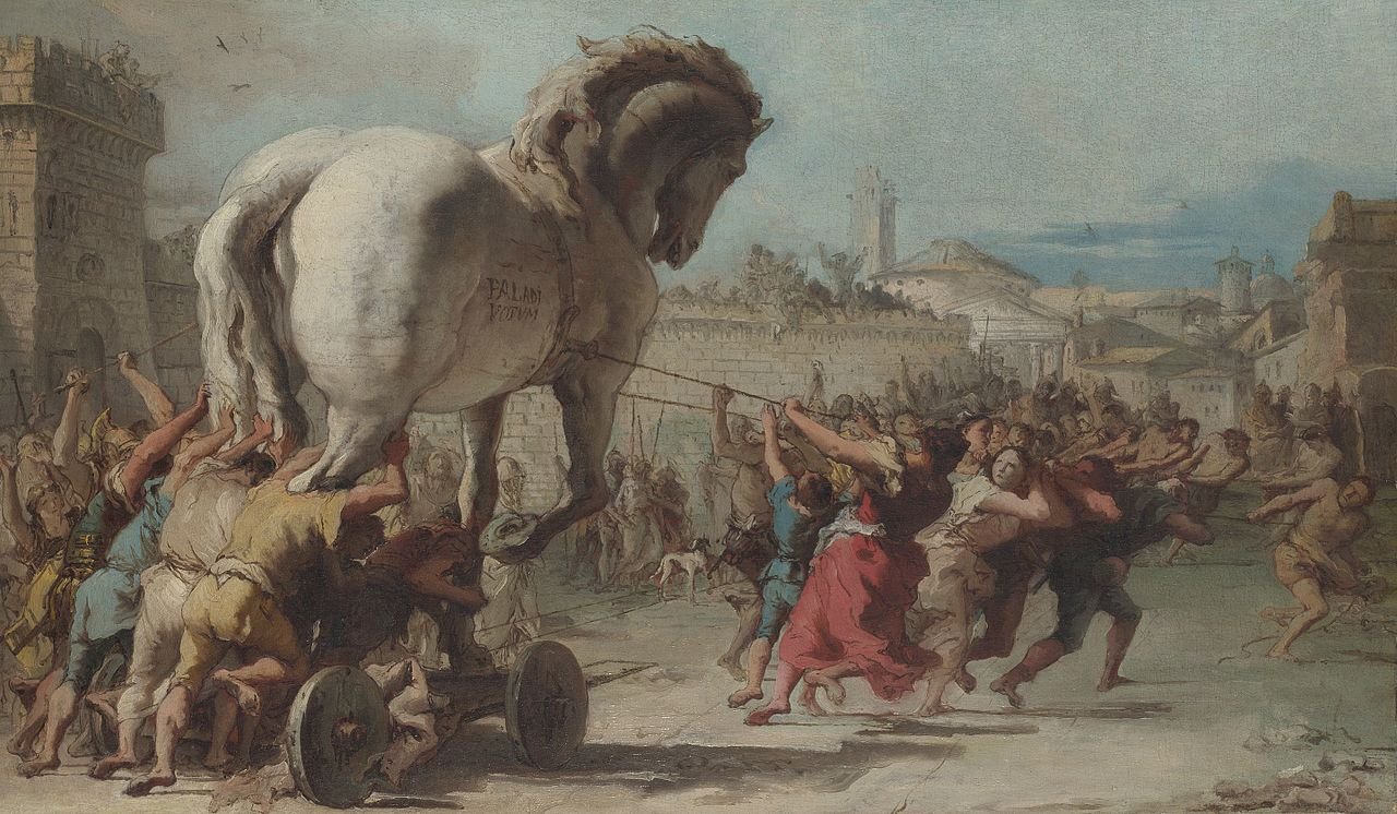 La procesión del caballo de Troya