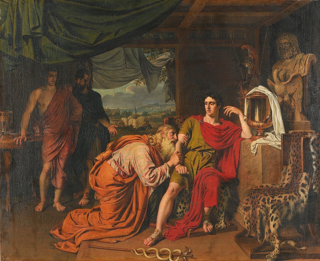 Príamo pide a Aquiles el cuerpo de su hijo